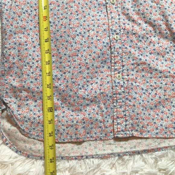 Ralph Lauren Denim & Supply Patriotic Floral Red White Blue Americana Shirt Med - Picture 8 of 8